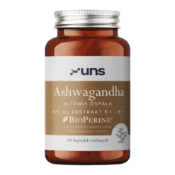 Uns Ashwagandha + Bioperine, kapsułki twarde, 60 szt.