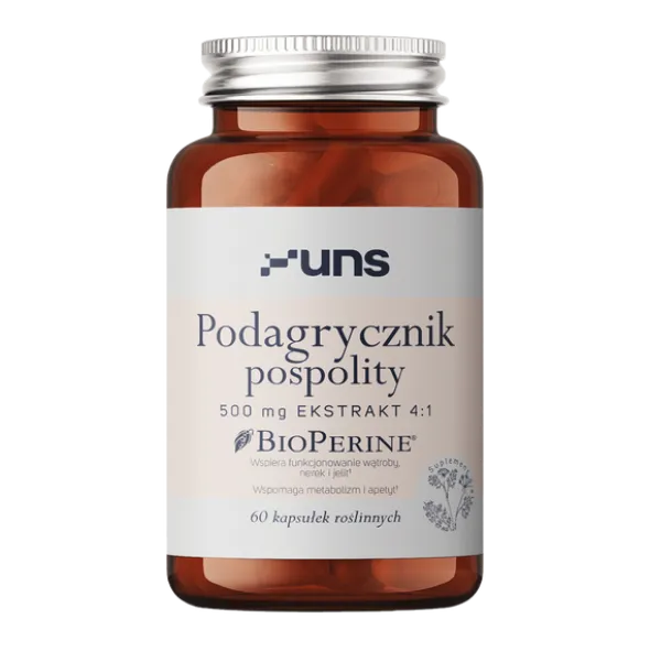 Uns Podagrycznik pospolity + Bioperine, kapsułki, 60 szt.