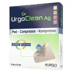 UrgoClean Ag, opatrunek,6 cm x 6 cm, 1 szt. (z opakowania wielosztukowego)