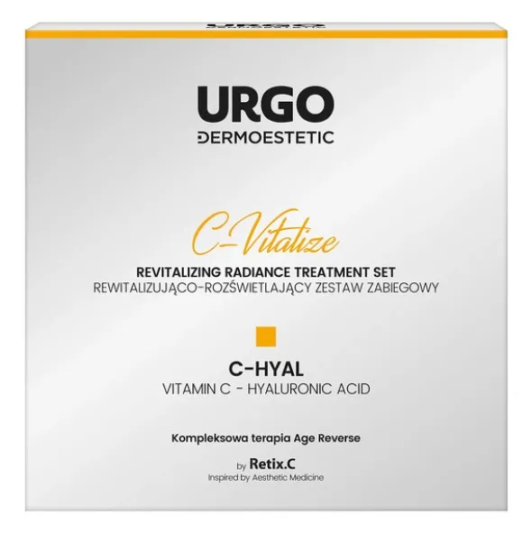 Urgo Dermoestetic C-Vitalize, rewitalizująco-rozświetlający zestaw zabiegowy, 1 szt.