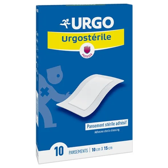 Urgosterile, opatrunek sterylny, samoprzylepny, 10 cm x 15 cm, 10 szt.