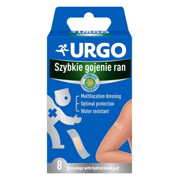 Urgo Szybkie gojenie ran, opatrunek z kompresem hydrokoloidowym, 8 szt.
