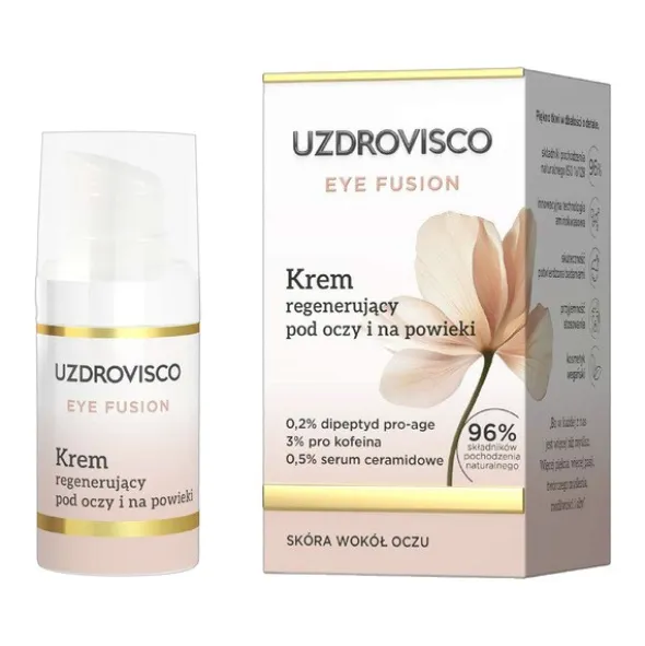 Uzdrovisco Eye Fusion, krem regenerujący pod oczy i na powieki, 15 ml