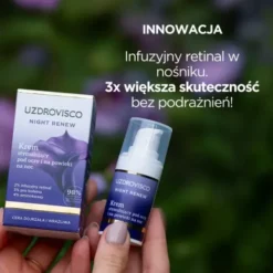 Uzdrovisco Night Renew, krem stymulujący pod oczy i na powieki na noc, 15 ml