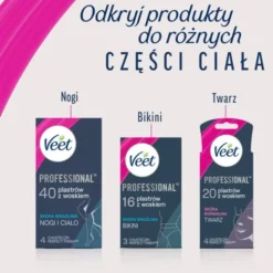 Veet Easy-Gel, plastry do depilacji z woskiem dla skóry suchej, 12 szt.