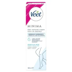 Veet Minima, krem do depilacji, skóra wrażliwa, 100 ml