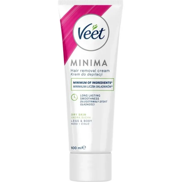 Veet Minima, krem do depilacji, skóra sucha, 100 ml