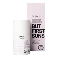 Veoli Botanica But First Sunscreen, nawilżająco-łagodzący krem ochronny SPF 50+, 50 ml