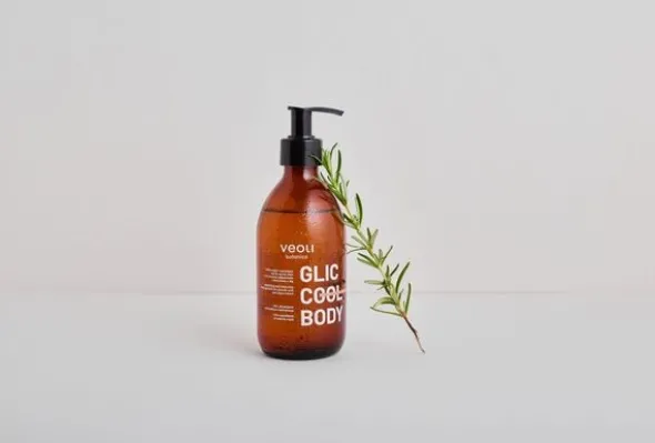 Veoli Botanica Glic Cool Body, żel złuszczająco-regulujący do mycia ciała, 280 ml