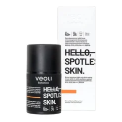 Veoli Botanica, Hello Spotless Skin, szerokopasmowy lekki krem ochronny przeciw fotostarzeniu SPF 50+, 50 ml