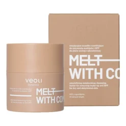 Veoli Botanica, Melt With Comfort, emulgujące masełko do zmywania makijażu i SPF do skóry suchej i odwodnionej, 40 g