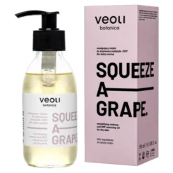 Veoli Botanica Squeeze A Grape, emulgujący olejek do zmywania makijażu i SPF dla skóry suchej, 150 ml
