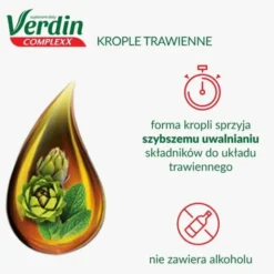 Verdin Complexx, krople, trawienne, 40 ml