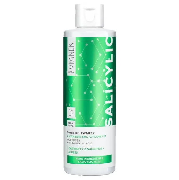 Vianek Hero, tonik do twarzy z kwasem salicylowym, 200 ml