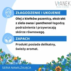 Vianek, nawilżający tonik-mgiełka do twarzy, 150 ml