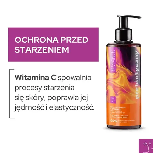 Vianek, prebiotyczny tonik do twarzy z witaminą C, 300 ml
