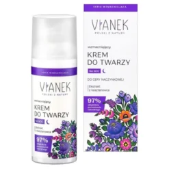 Vianek, wzmacniający krem do twarzy na noc do cery naczynkowej, 50 ml