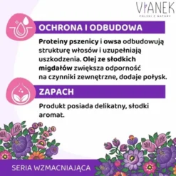 Vianek, wzmacniający szampon do włosów osłabionych i zniszczonych, 300 ml