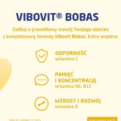 Vibovit Bobas, proszek w saszetkach, smak waniliowy, 30 szt.