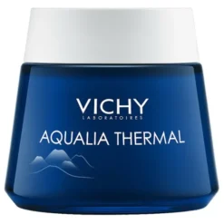 Vichy Aqualia Thermal Spa, nawilżający i regenerujący żel-krem przeciw objawom zmęczenia na noc, 75 ml