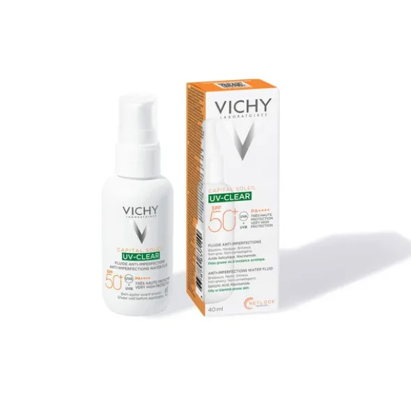 Vichy Capital Soleil, fluid przeciw niedoskonałościom, SPF 50+, 40 ml