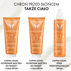 Vichy Capital Soleil, matujący krem do twarzy SPF 50, 50 ml