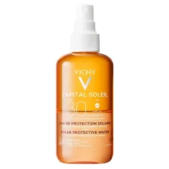 Vichy Capital Soleil, ochronna woda solarna przyspieszająca opalanie z beta karotenem, SPF 30, 200 ml