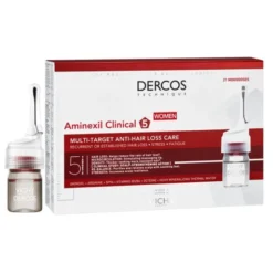 Vichy Dercos Aminexil Clinical 5, kuracja przeciw wypadaniu włosów dla kobiet, 6 ml, 21 ampułek