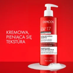 Vichy Dercos, Collagen 17 Filler, szampon ultra-regenerujący, 400 ml