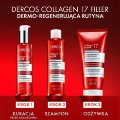 Vichy Dercos, Collagen 17 Filler, szampon ultra-regenerujący, 400 ml