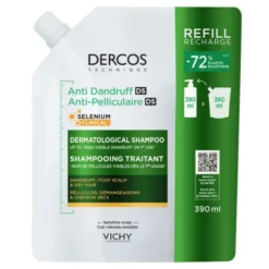 Vichy Dercos DS, szampon przeciwłupieżowy, włosy suche, opakowanie uzupełniające, 390 ml