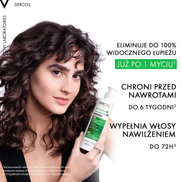 Vichy Dercos DS, szampon przeciwłupieżowy z odżywką 2w1, 390 ml