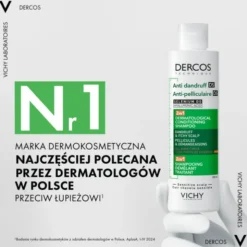 Vichy Dercos DS, szampon przeciwłupieżowy z odżywką 2w1, 200 ml