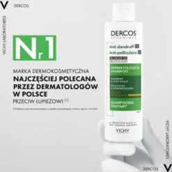 Vichy Dercos DS, szampon przeciwłupieżowy, włosy suche, 200 ml