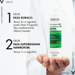 Vichy Dercos DS, szampon przeciwłupieżowy, włosy suche, 200 ml
