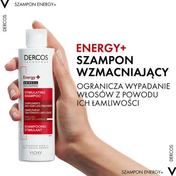 Vichy Dercos Energy+, szampon wzmacniający, 400 ml