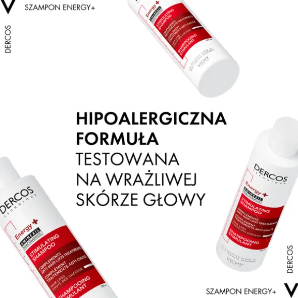 Vichy Dercos Energy+, szampon wzmacniający, 400 ml