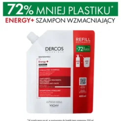 Vichy Dercos Energy+, szampon wzmacniający, opakowanie uzupełniające, 400 ml