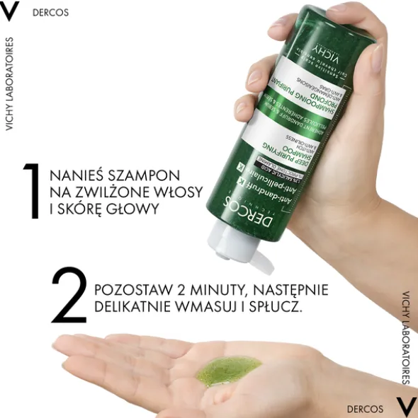 Vichy Dercos K, oczyszczający szampon przeciwłupieżowy, 250 ml