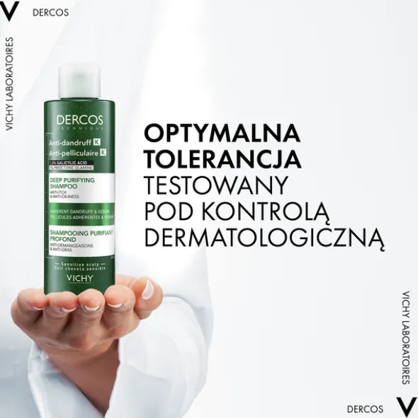 Vichy Dercos K, oczyszczający szampon przeciwłupieżowy, 250 ml