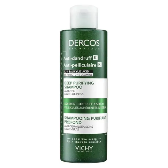 Vichy Dercos K, oczyszczający szampon przeciwłupieżowy, 250 ml