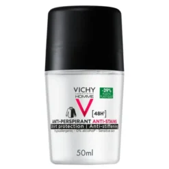 Vichy Homme, antyperspirant w kulce przeciw śladom na ubraniach, 48h, 50 ml