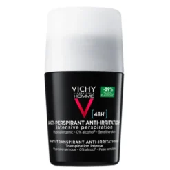 Vichy Homme, dezodorant-antyperspirant 48h, skóra wrażliwa, roll-on, 50 ml