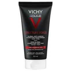 Vichy Homme Structure Force, przeciwzmarszczkowy krem wzmacniający z kwasem hialuronowym, 50 ml