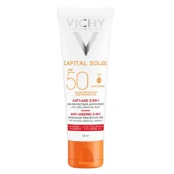 Vichy Ideal Soleil, krem przeciwstarzeniowy do twarzy SPF 50, 50 ml