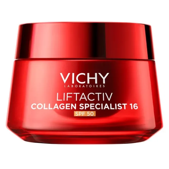 Vichy Liftactiv Collagen Specialist, krem SPF 50 redukujący 16 oznak starzenia, 50 ml