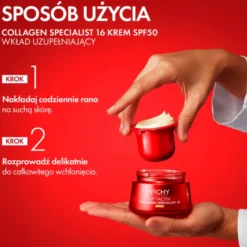 Vichy Liftactiv Collagen Specialist, krem SPF 50 redukujący 16 oznak starzenia, 50 ml