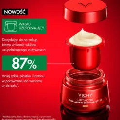 Vichy Liftactiv Collagen Specialist, krem SPF 50 redukujący 16 oznak starzenia, refill, 50 ml
