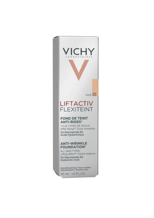 Vichy Liftactiv Flexiteint, podkład wygładzający zmarszczki, 25 Nude, 30 ml