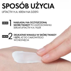 Vichy Liftactiv H.A., przeciwzmarszczkowy krem ujędrniający z kwasem hialuronowym do skóry suchej, 50 ml
